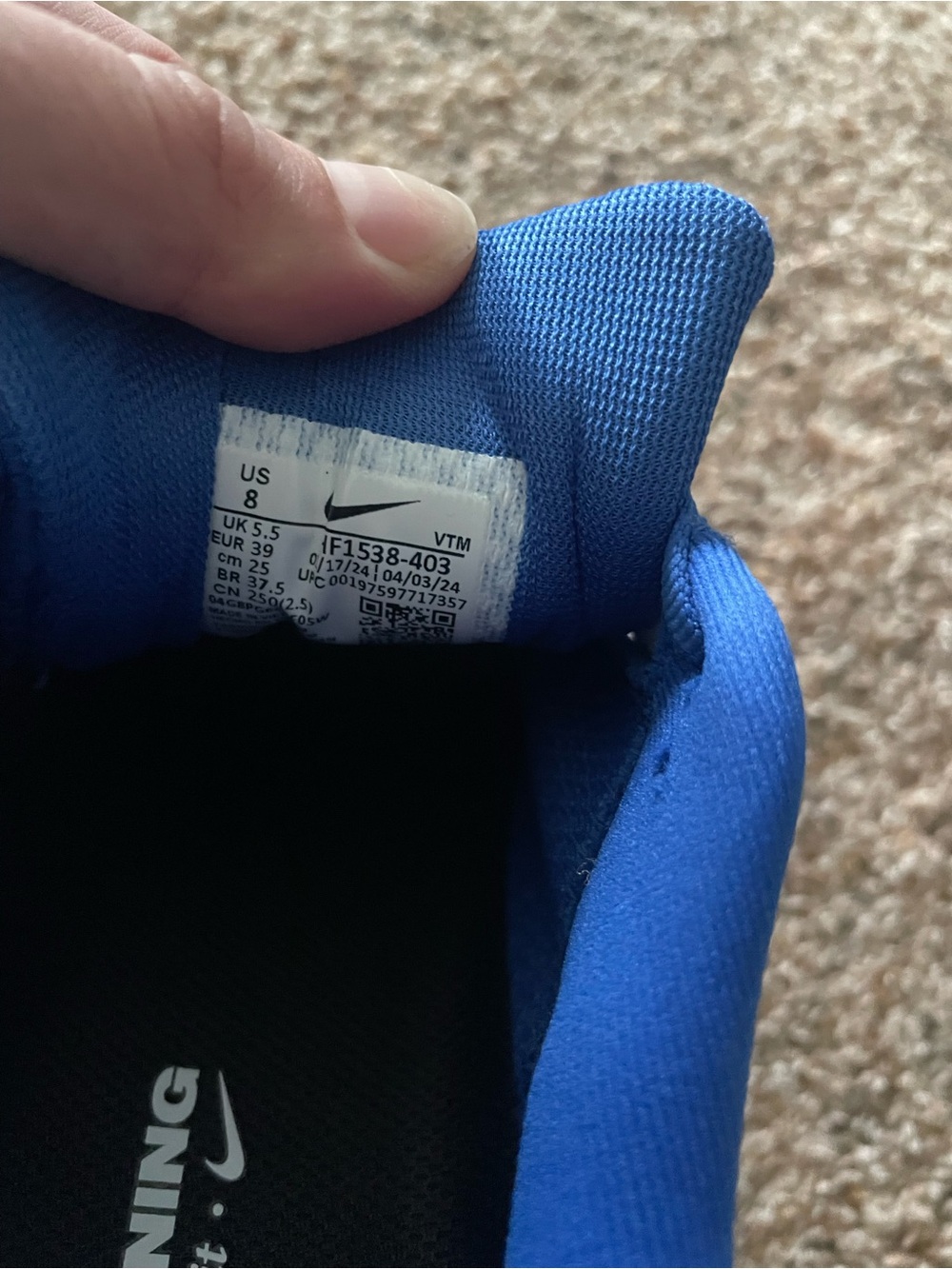 Nike Women's Blue and White Athletic Running Shoes - Picture 3 of 4